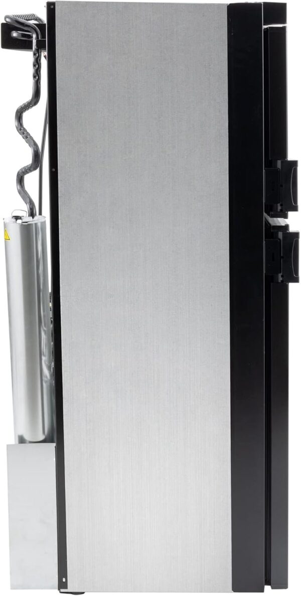 recpro rv refrigerator 6.3 cubic feet gas and electric | black or stainless finish | 110v / 12v / propane gas | (black finish)