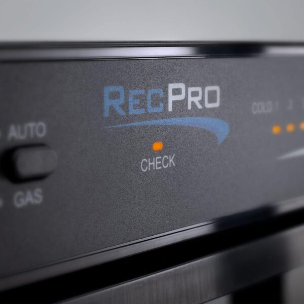 recpro rv refrigerator 6.3 cubic feet gas and electric | black or stainless finish | 110v / 12v / propane gas | (black finish)